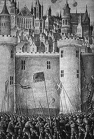 An army gathered outside a fortified city