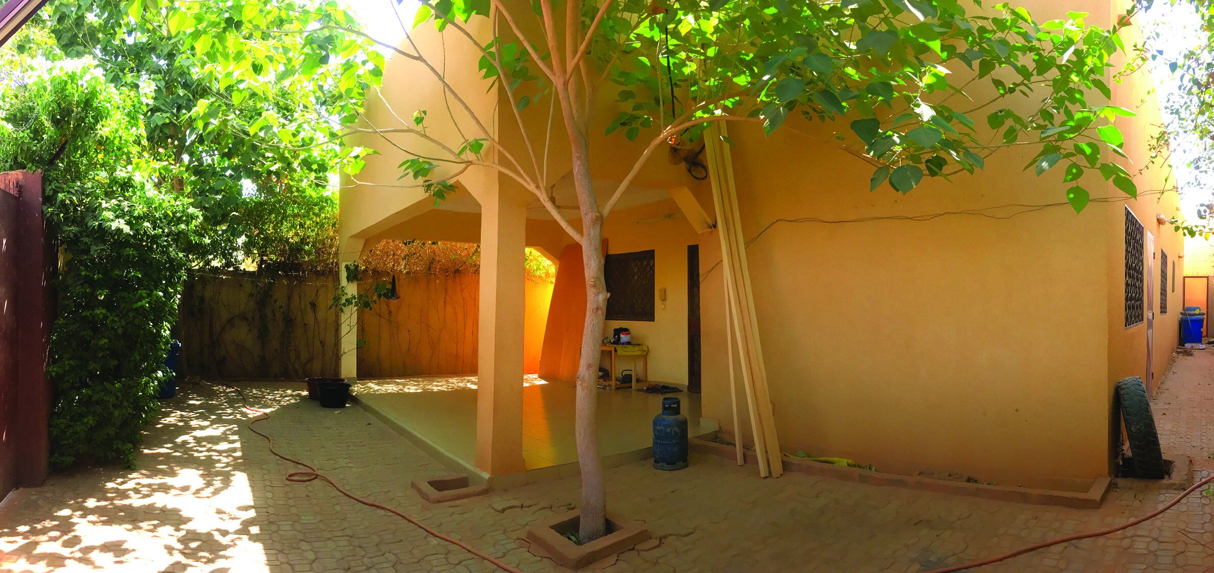 A shaded courtyard in Niger, Africa
