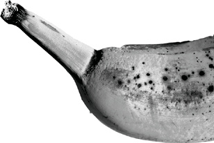 Banana beside the fruit bowl
