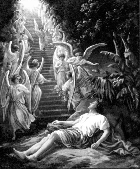 Jacob rests beneath a stairway filled with angels