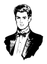 A man wearing a formal jacket and bow tie.