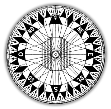 A compass rose
