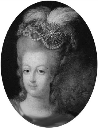 Portraits illustrating elaborate clothing, jewelry, and hairstyle