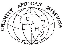 Charity African Missions globe logo.