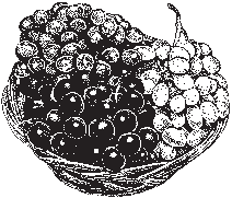 A basket filled with fruit.