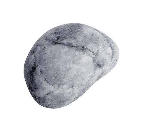 A rounded rock