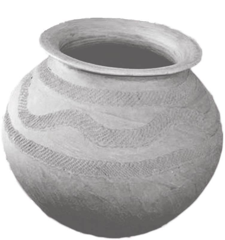 An earthen clay pot