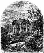 A large house beside a stream