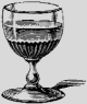 A goblet containing wine.
