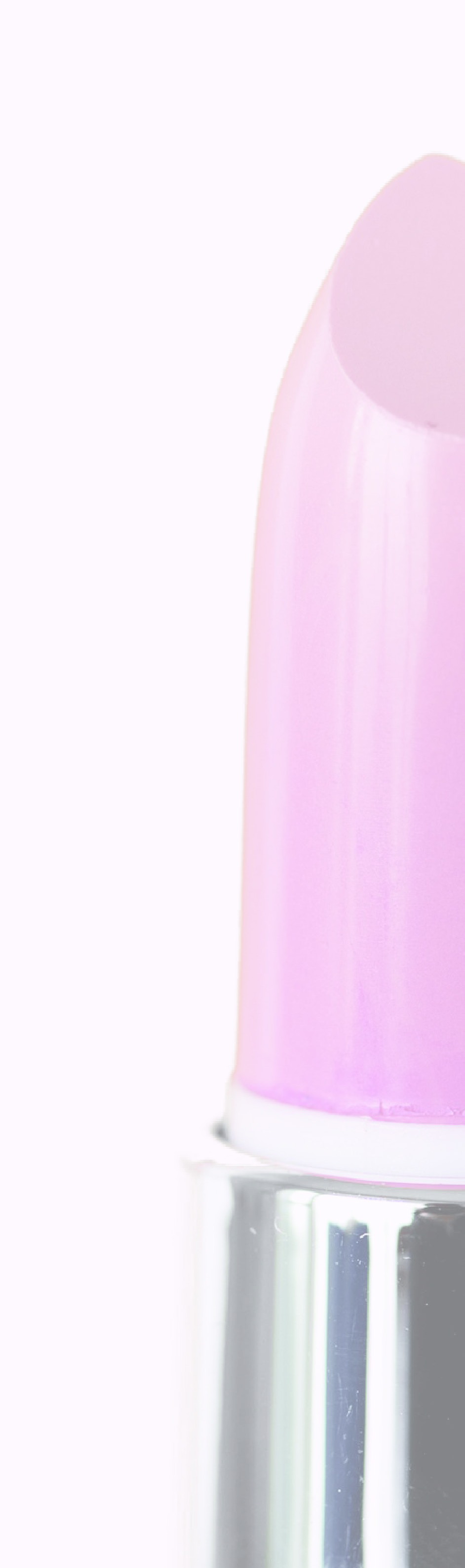 A pale pink lipstick in a silver tube