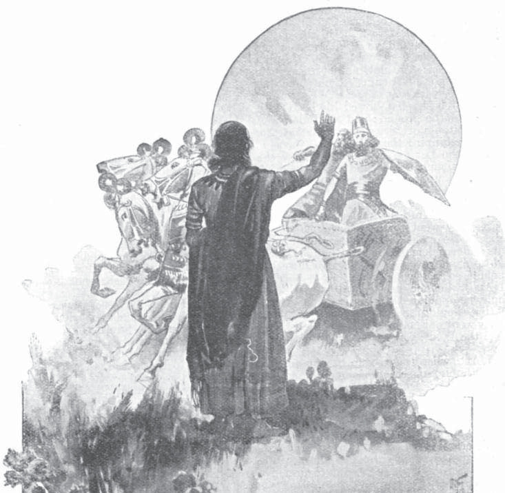 Jehu beside horses and a chariot