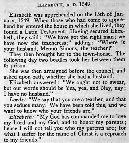 Clipping headed “ELIZABETH, A. D. 1549”