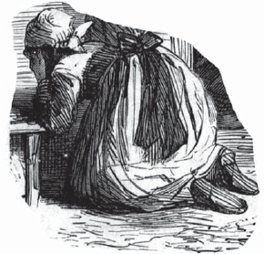 A person kneeling in prayer