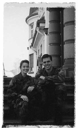 Dean and Tania Taylor in military uniform
