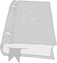 A closed Holy Bible with a ribbon bookmark.