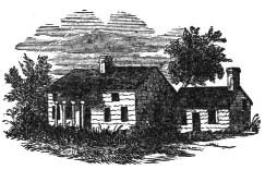 A small cottage among trees