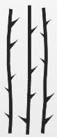 Three long thorny stems.