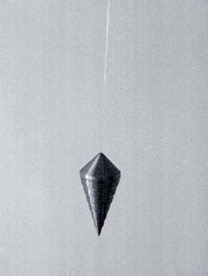 A pendulum hanging from a string