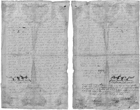 The two-page 1688 Germantown antislavery statement