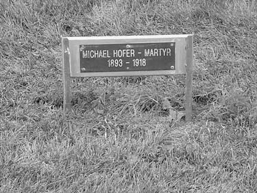 Grave marker for Michael Hofer, 1893–1918