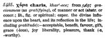 Greek dictionary entry for charis.
