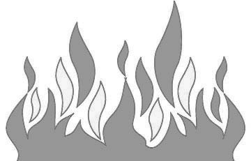 Stylized flames.