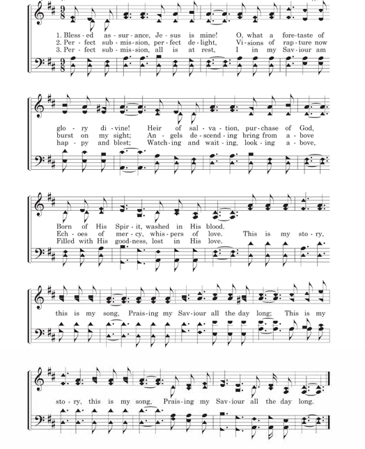 Sheet music for Blessed Assurance, Jesus Is Mine