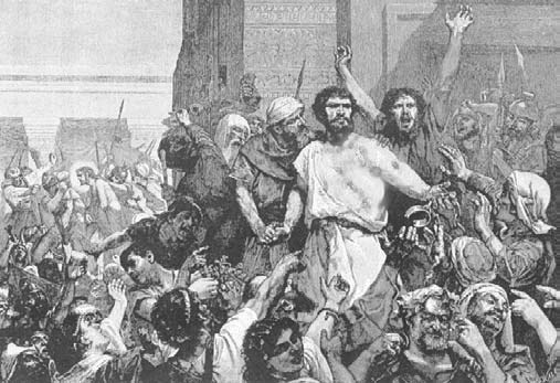 historical illustration of a crowd before Jesus