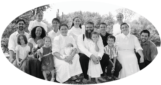 oval family group photograph