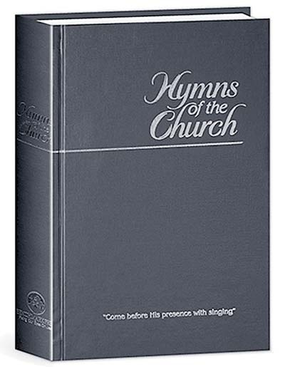 A copy of the Hymns of the Church hymnal