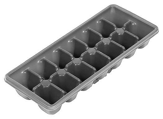 Empty plastic ice tray