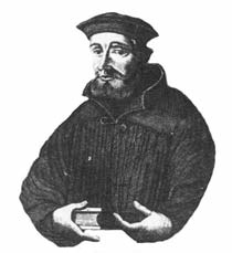 Portrait of Wolfgang Capito holding a book