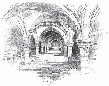 Arched interior of a church