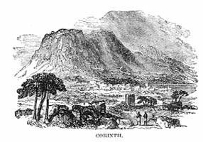 Engraving of the countryside near Corinth