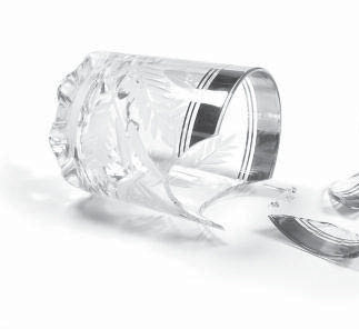Shattered glass and fragments