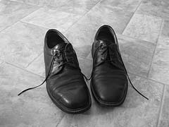 A pair of Bro. Denny’s shoes