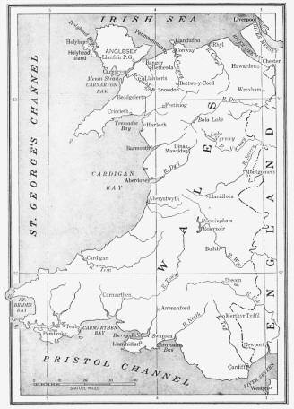 Historic map of Wales and western England