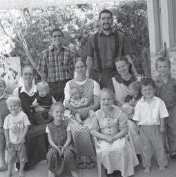 Church family standing together