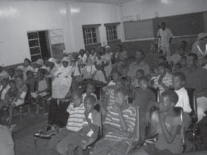 Congregation at a church service