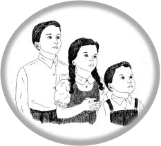 Illustration of three children.