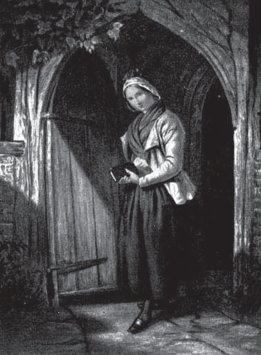 A person holding a book and standing near a doorway