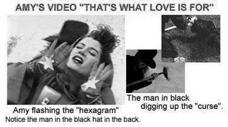 Annotated collage of scenes from Amy Grant’s video That’s What Love Is For