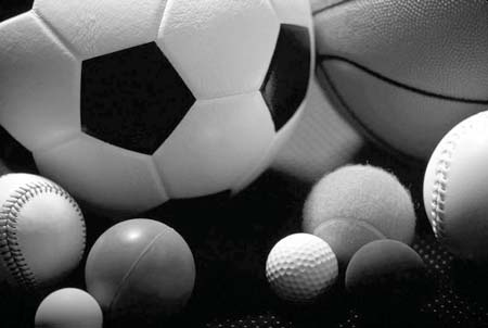 Assorted soccer, basketball, baseball, tennis, and golf balls