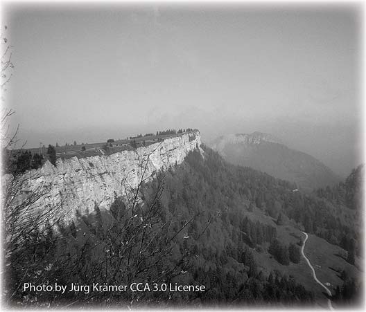 Mountain landscape in the Jura Mountains