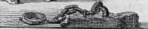 Iron restraints lying on the ground