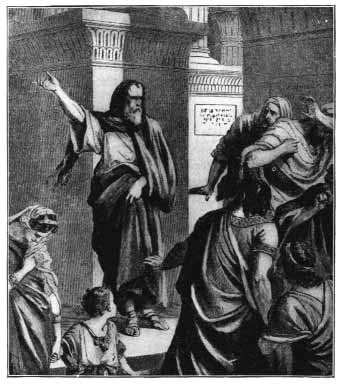 Jesus teaching a gathered group of people