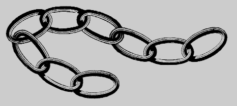 A chain with large oval links.