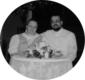 Ben and Rachel Beiler seated at a table.